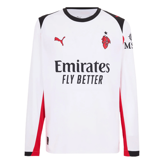 Mens AC Milan Away Long Sleeve Jersey 2025/26