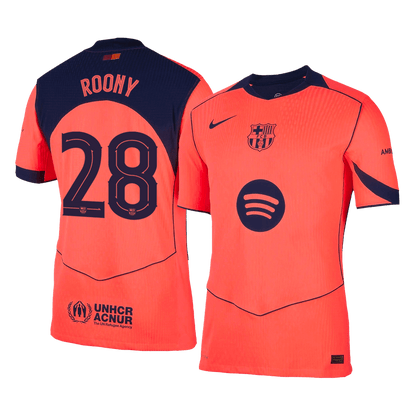 ROONY #28 Mens Barcelona Third Jersey 2025/26 - Player Version (Slim Fit)