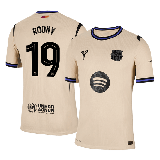 ROONY #19 Mens Barcelona Away Jersey 2025/26 UCL - Player Version (Slim Fit)