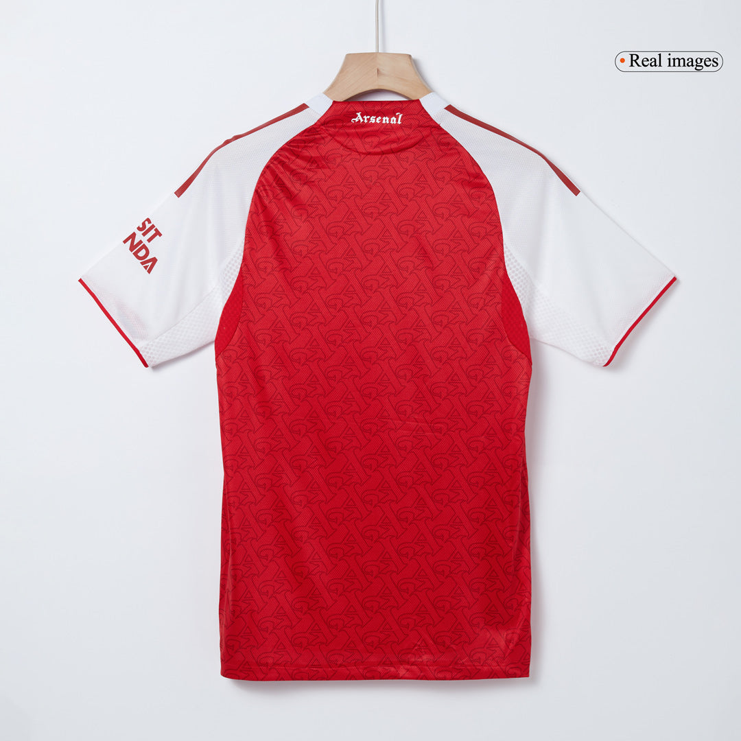 SALIBA #2 Mens Arsenal Home Jersey 2025/26 - Player Version (Slim Fit)