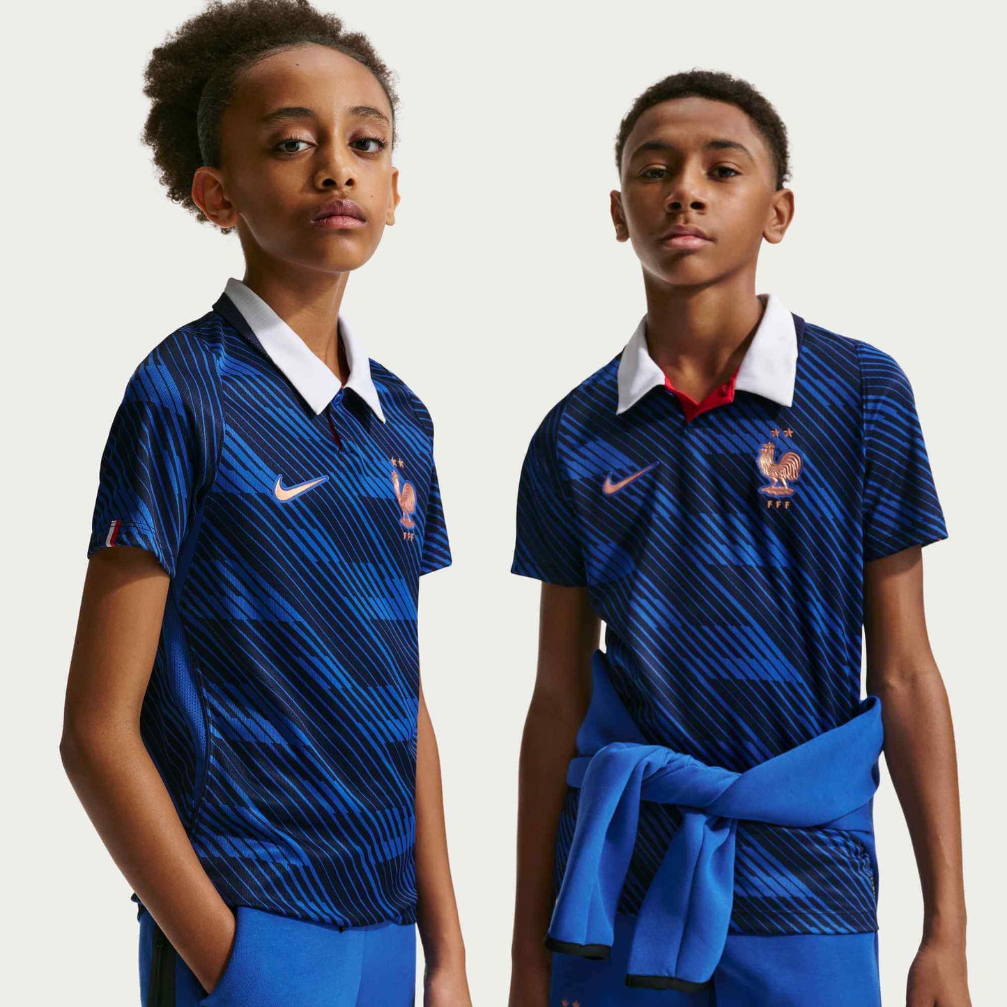 Nike 2026 France Youth Stadium Home Soccer Jersey