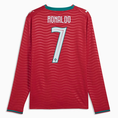 Puma 2026 Portugal Men's Stadium Home Ronaldo #7 Long-Sleeve Soccer Jersey