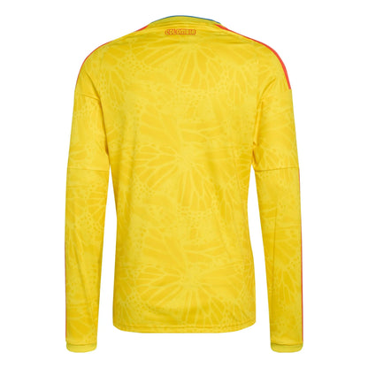 adidas 2026 Colombia Men's Stadium Home Long-Sleeve Soccer Jersey