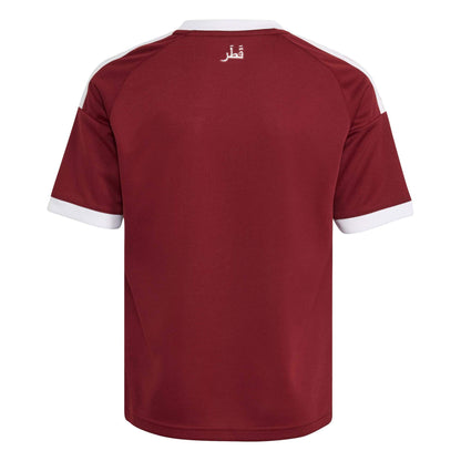 adidas 2026 Qatar Youth Stadium Home Soccer Jersey