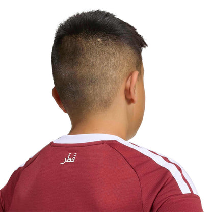 adidas 2026 Qatar Youth Stadium Home Soccer Jersey
