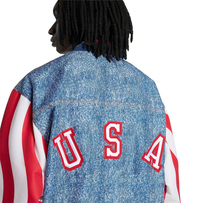 adidas USA Men's Denim Graphic Track Top