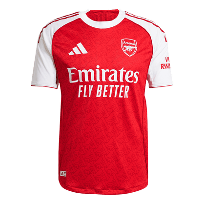SALIBA #2 Mens Arsenal Home Jersey 2025/26 - Player Version (Slim Fit)