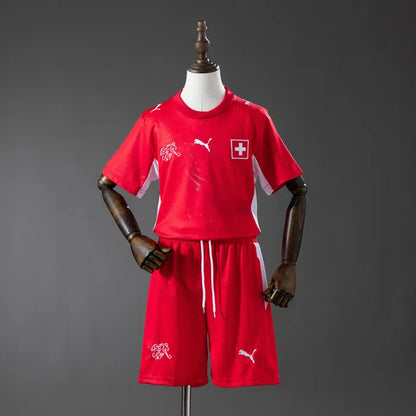Kids Switzerland Home Jersey 2026 World Cup Football Kit Soccer Shirt