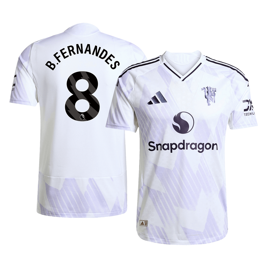 B.FERNANDES #8 Mens Manchester United Away Jersey 2025/26 - Player Version (Slim Fit)