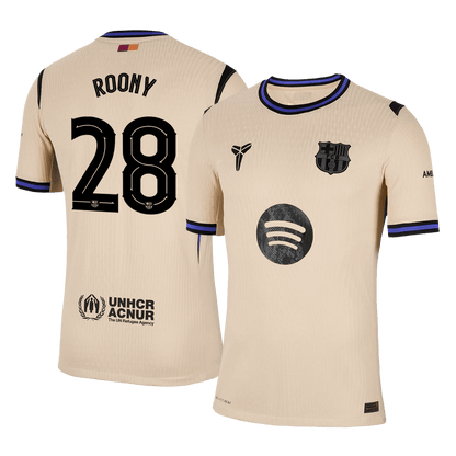 ROONY #28 Mens Barcelona Away Jersey 2025/26 UCL - Player Version (Slim Fit)