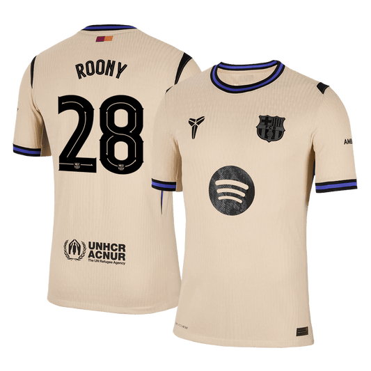 ROONY #28 Mens Barcelona Away Jersey 2025/26 UCL - Player Version (Slim Fit)