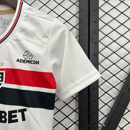 kids sao paulo home jersey 25/26 home football kit soccer jersey