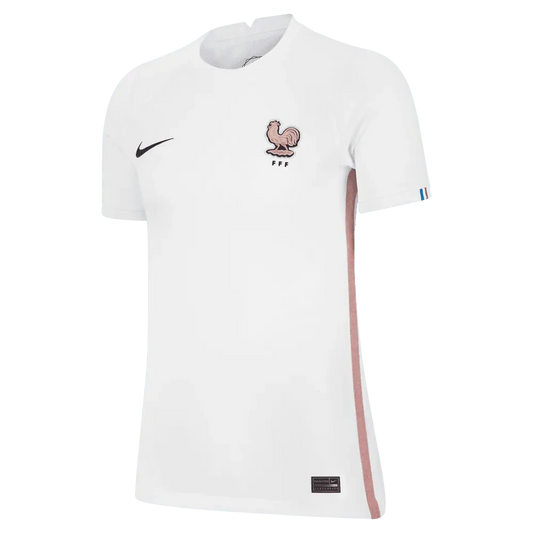 Nike France Women's EC22 Away Jersey - White-Pink Glaze
