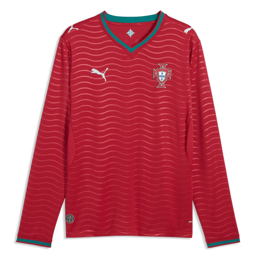 Puma 2026 Portugal Men's Stadium Home Long-Sleeve Soccer Jersey